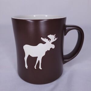 Starbucks Moose Mug Brown Embossed New Bone China 2009